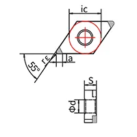 Wendeschneidplatte DNGA CBN