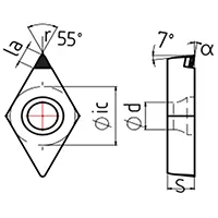 Wendeschneidplatte DCGW PKD