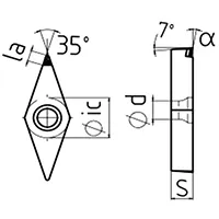 Wendeschneidplatte VCGW PKD